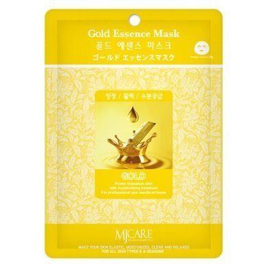 Тканевая маска для лица с золотом MJ Care Gold Essence Mask