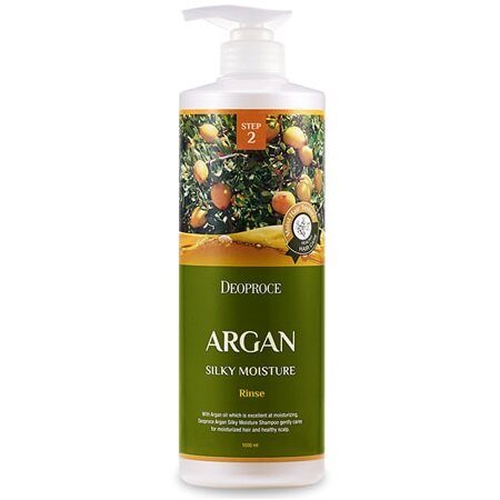 Кондиционер увлажняющий с аргановым маслом Deoproce Argan Silky Moisture Rinse, 1000 мл