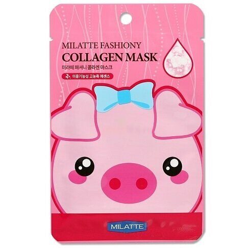 Тканевая маска для лица «Коллаген» Milatte Fashiony Collagen Mask Sheet