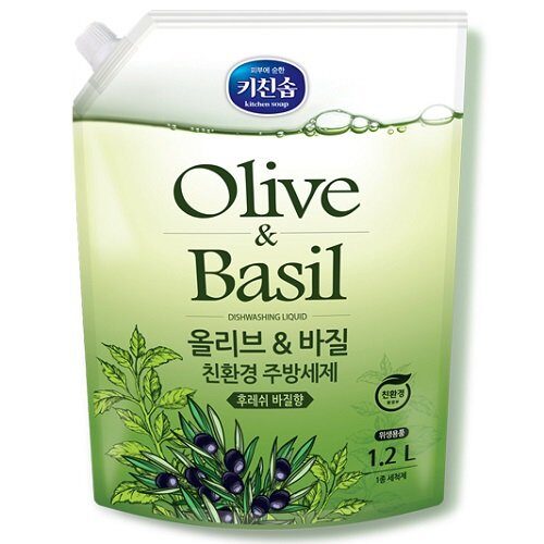 Средство для мытья посуды «Олива и базилик» Mukunghwa Olive & Basil Dishwashing Liquid, 1.2 л