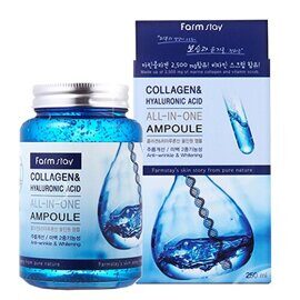 Сыворотка с коллагеном и гиалуроновой кислотой Farmstay Collagen & Hyaluronic Acid All in One Ampoule 250ml