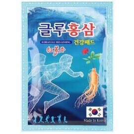 Пластырь для тела с глюкозамином и красным женьшенем Daejeon Korean Glu Red Ginseng, 20 шт