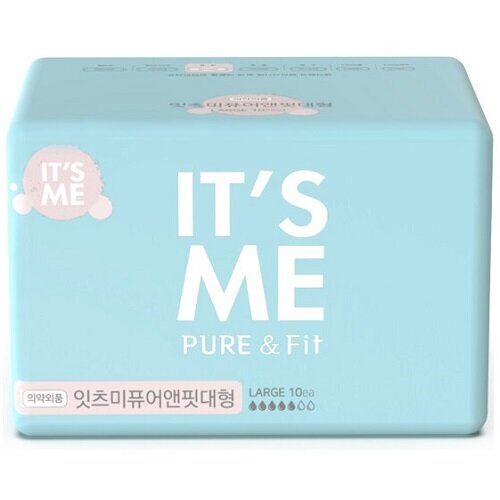 Прокладки гигиенические с крылышками It's Me Pure & Fit Pads Large