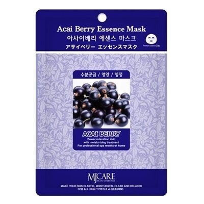 Тканевая маска с экстрактом ягоды асаи MJ Care Acai Berry Essence Mask