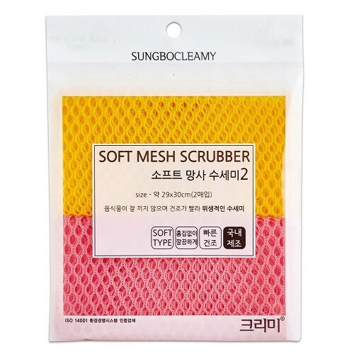 Скраббер для мытья посуды Sung Bo Cleamy Soft Scrubber (2 шт)